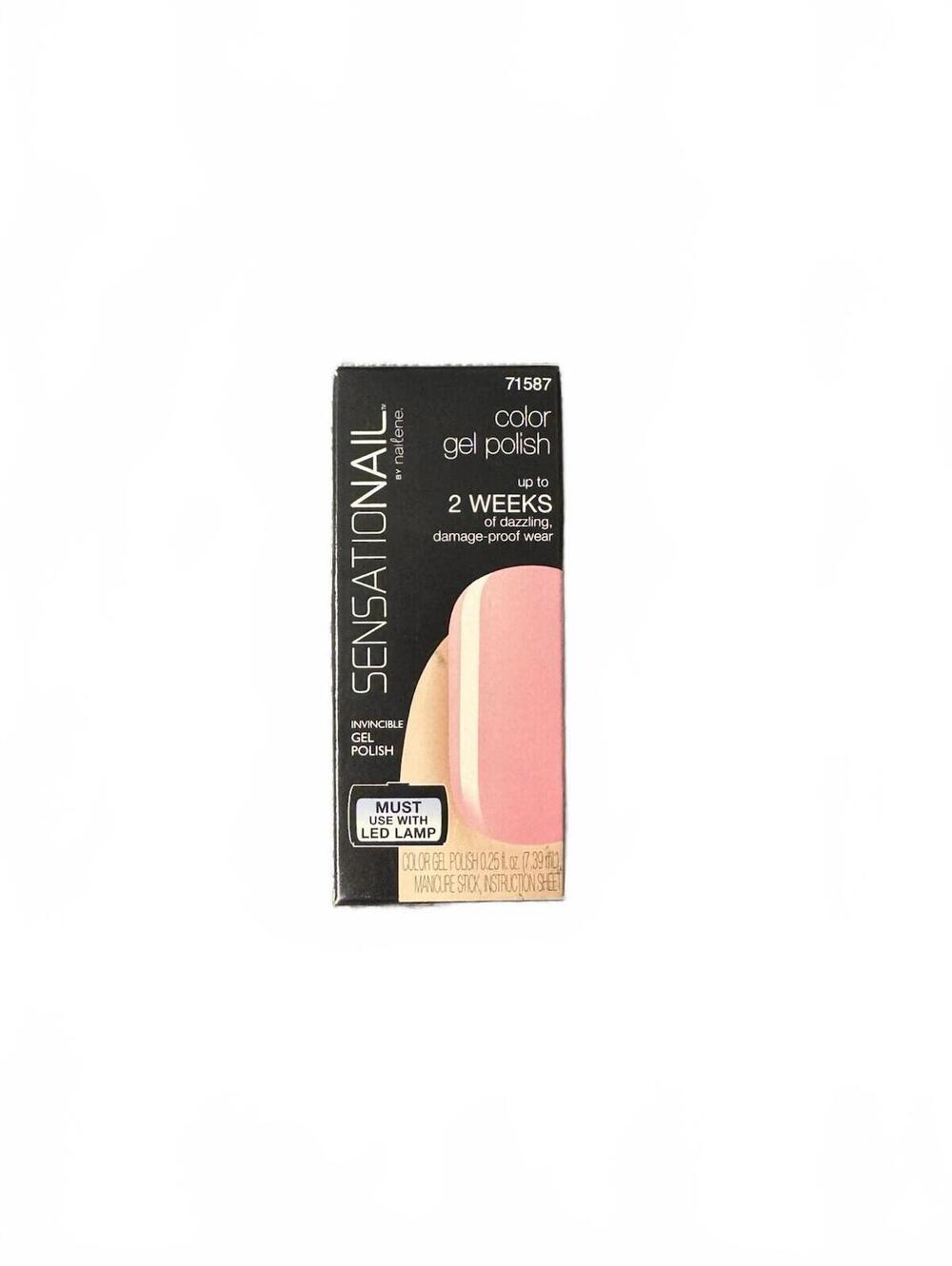 LOT 2 PACK SensatioNail Gel Nail Polish Color Pink Chiffon number 71587